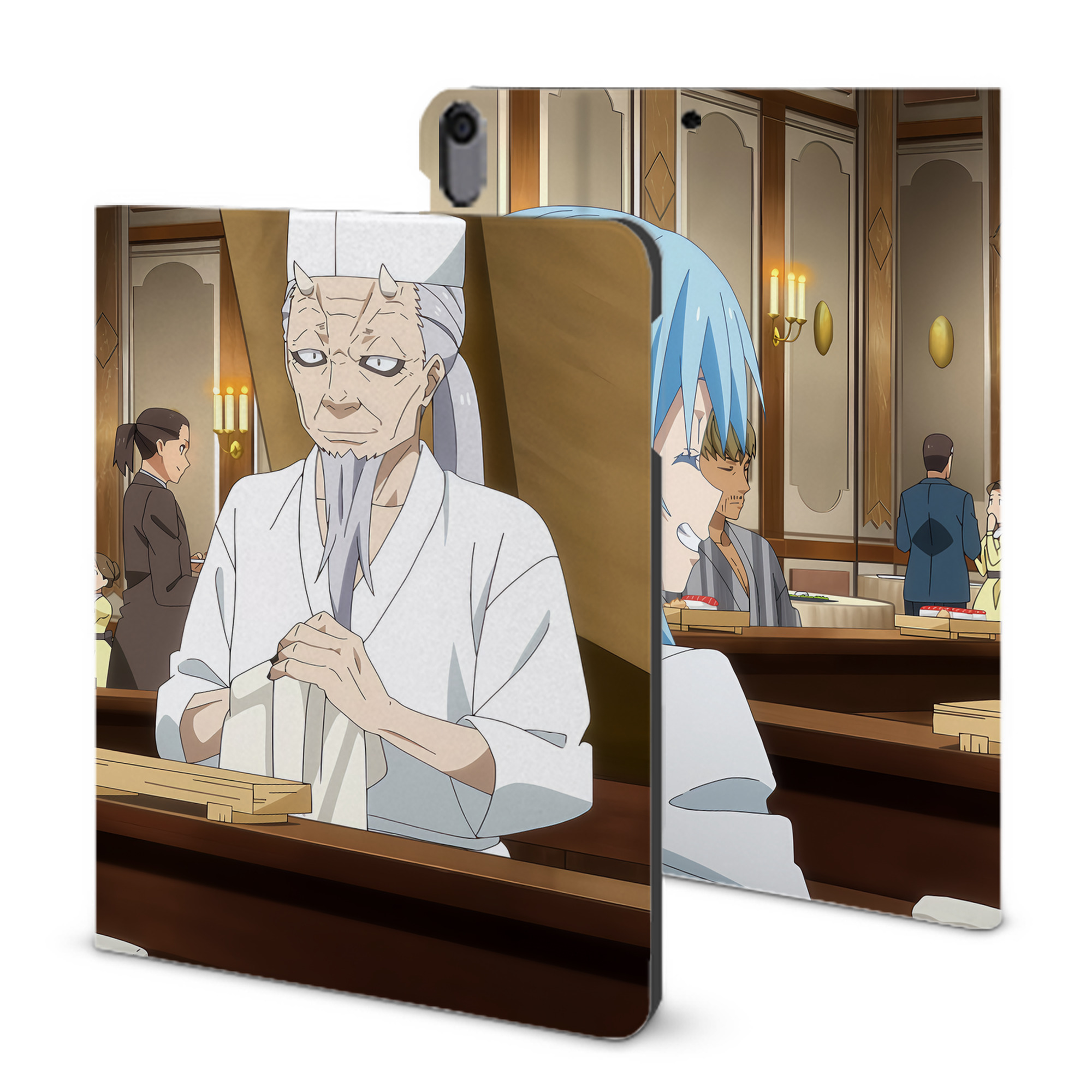 （画像用） 転スラ Regarding Reincarnated to Slime IPad ケース ブック型 PUレザー TPU 耐衝撃 軽量 薄型 ペン収納なし 全面保護 IPad 各モデル対応